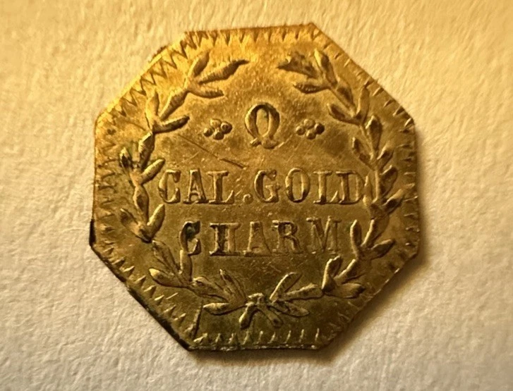 1883 CALIFORNIA GOLD CHARM MINER WITH PICK "Q" - Image 3 of 4