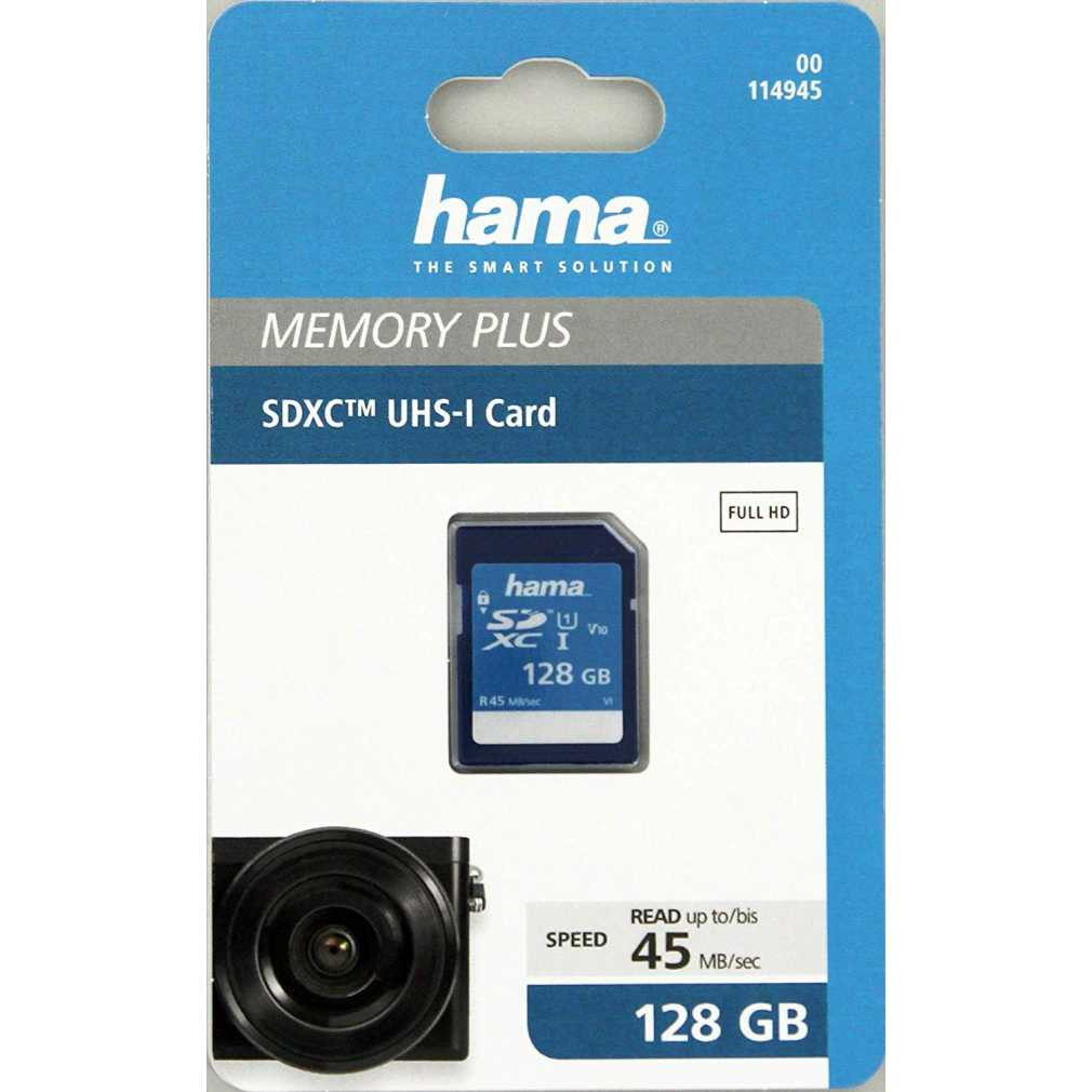 HAMA 128GB SDXC UHS-I Card Memory Plus