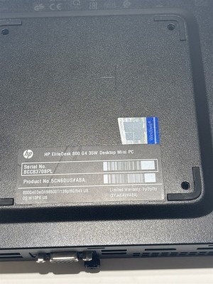 HP EliteDesk 800 G4 DM 35W Mini PC Core i5-8500T 2.10GHz 8GB DDR4
