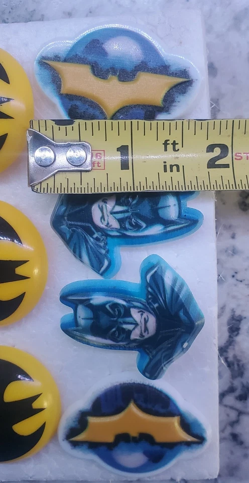Juego de 10 anillos de fiesta vintage de Batman / Cupcake Toppers Foto 4 de 4