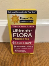 Renew Life Ultimate Flora Probiotic 65 Billion CFU 30 Capsules Sealed EXP 04/27