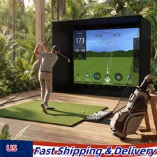 11 X 8 Ft Golf Simulator Enclosure with 4K Ready Impact Screen and Blackout Cage