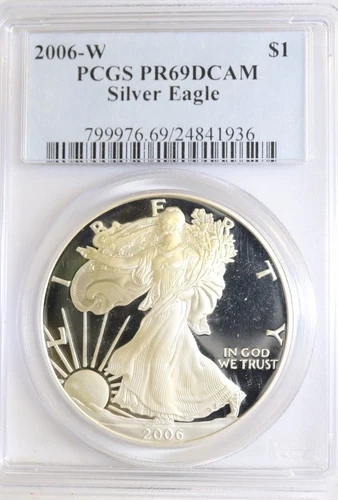 2006-W American Silver Eagle ASE - PCGS - PROOF PR-69 DCAM - Classic Holder!