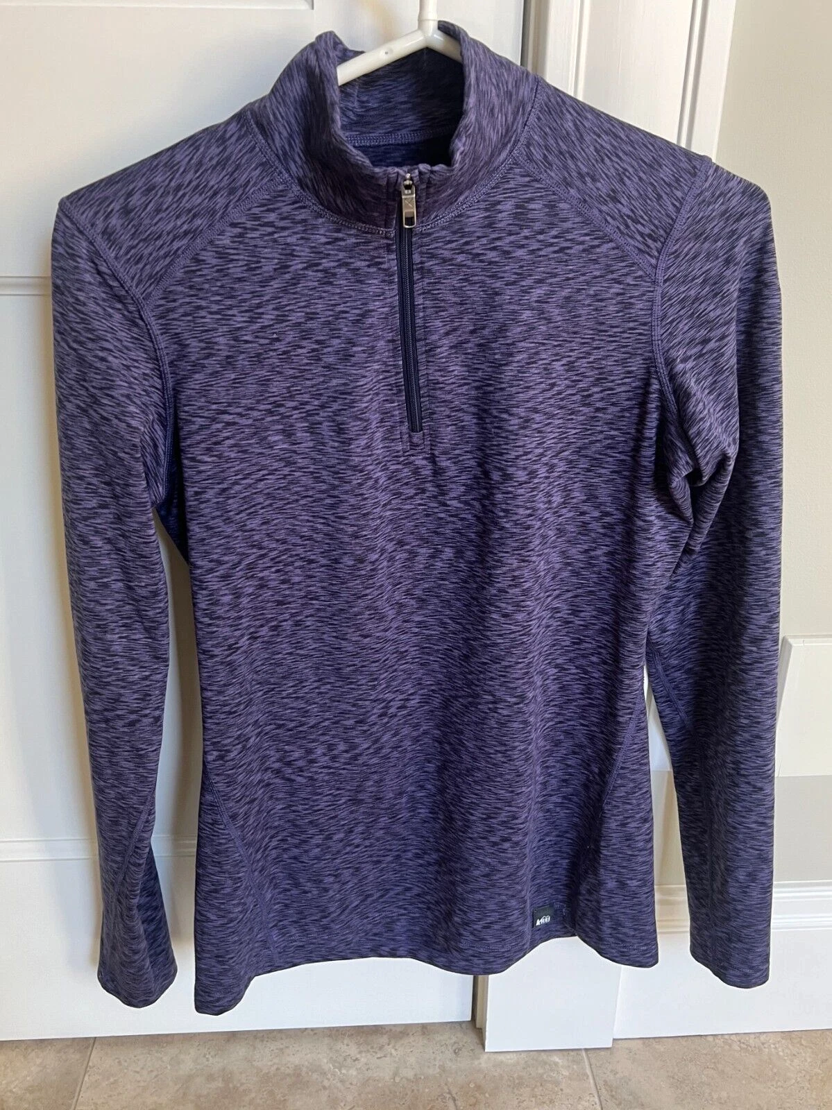 REI CO-OP Midweight Base Layer Half Zip 1/2 Pullover Top Purple Womens~ Small