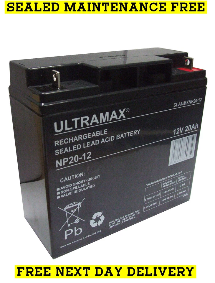 ULTRAMAX 12V 20AH (17AH 18AH 19AH 21AH 22AH) VRLA AGM/GEL Rechargeable Battery