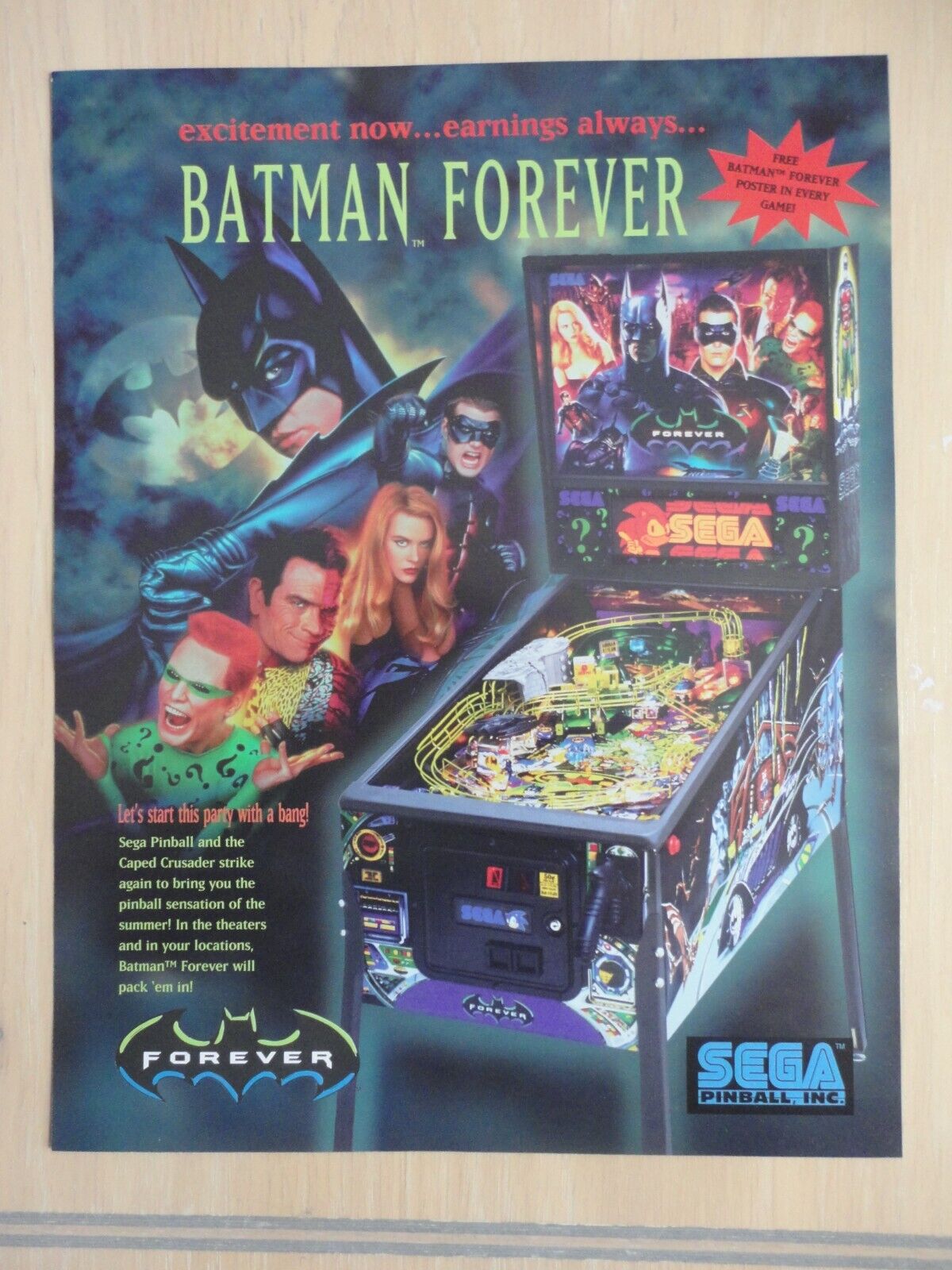 Batman Forever Pinball Machine