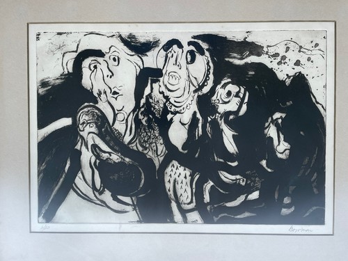 Richard Irving Bowman Surrealist California M. media lithograph 2/20 1950 Atom - Picture 3 of 10