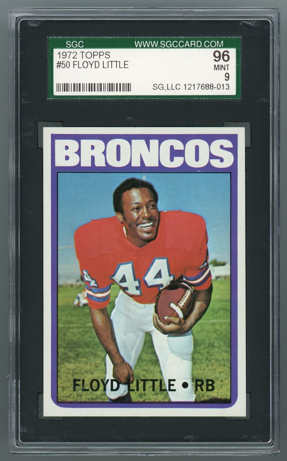 1972 Topps #50 Floyd Little SGC 9 MINT #1217688-013