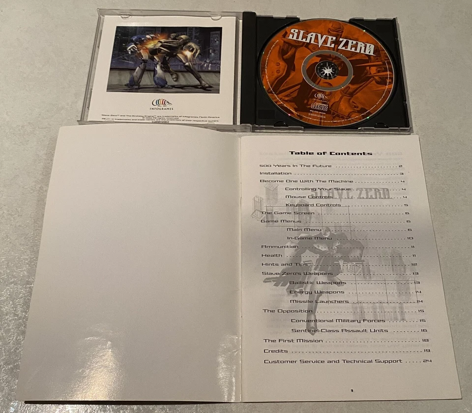 Slave Zero - Infogrames - 1999 PC Game CD ROM Game - With Manual - Tested - Image 2 of 3