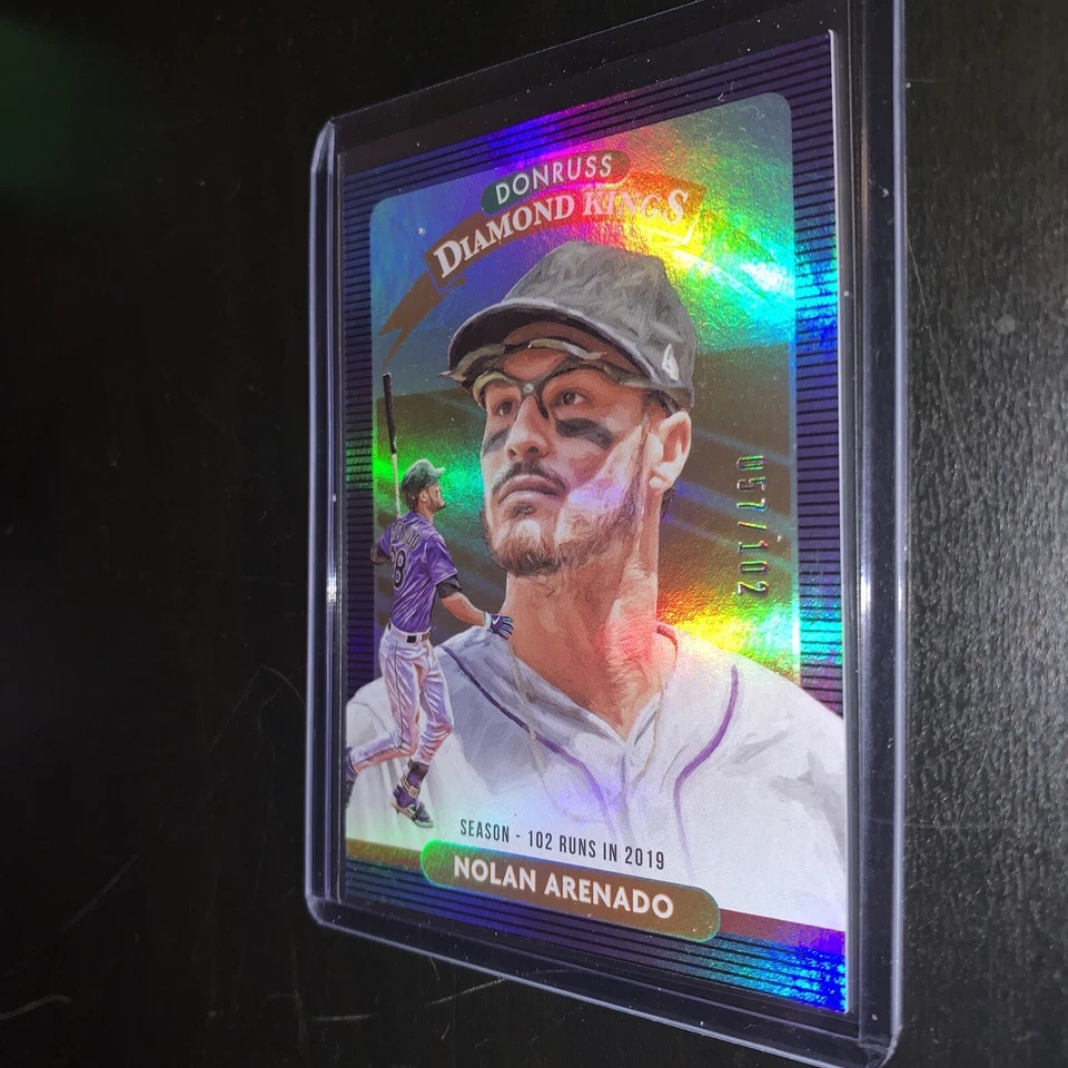 2020 Donruss Diamond Kings Holo  #29 Nolan Arenado Colorado Rockies /102 - Image 3 of 4