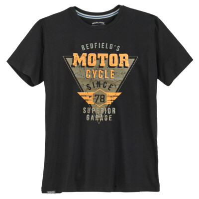 Redfield T-Shirt große Größen schwarz Vintageprint