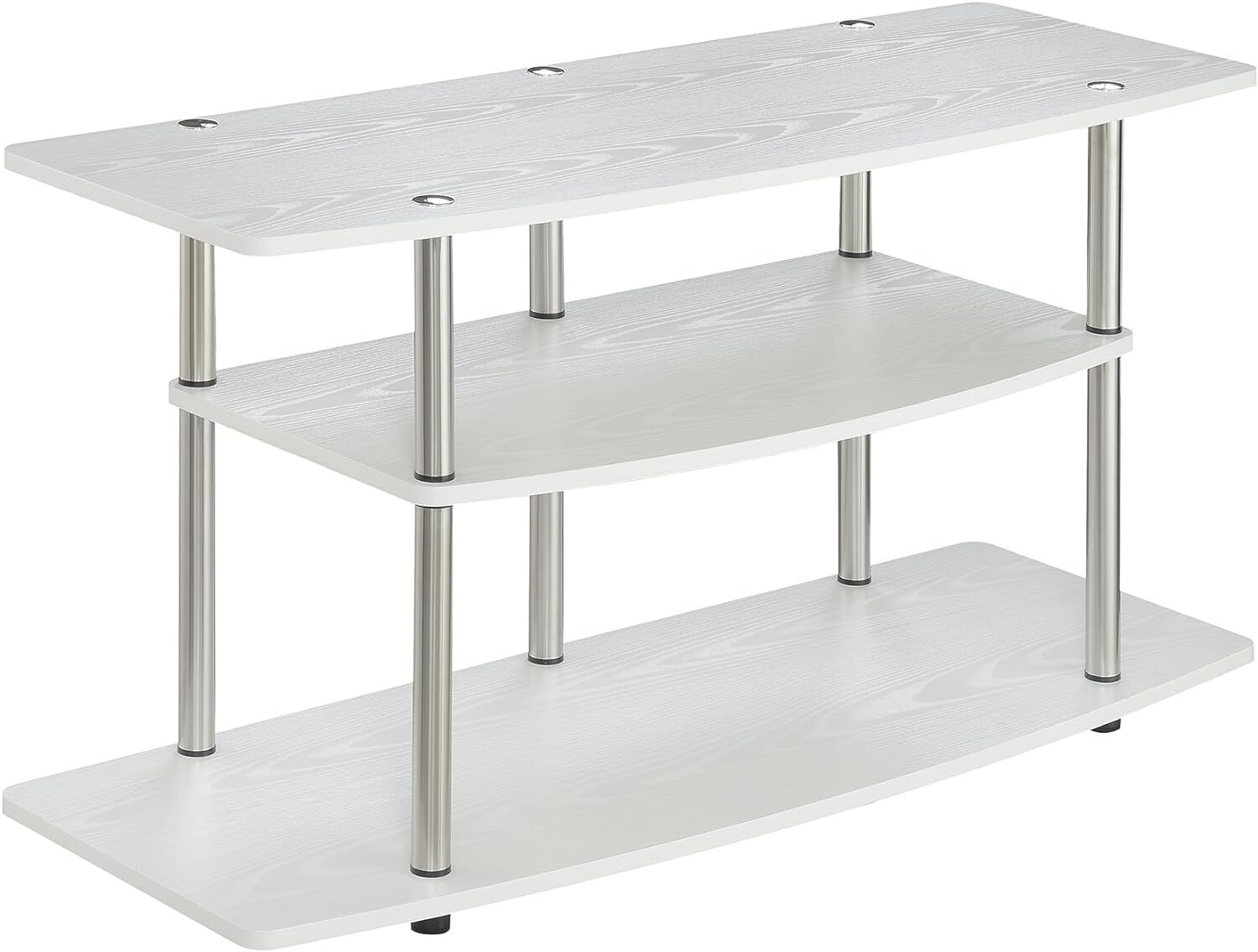 Convenience Concepts Designs2Go 3-Tier Wide TV Stand, 42", White 