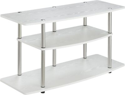 Convenience Concepts Designs2Go 3-Tier Wide TV Stand, 42'', White 