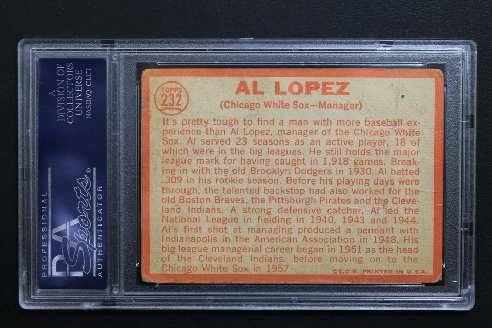Al López (d.2005) HOF Chicago White Sox Autographed 1964 Topps #232 Signed Card - Image 2 of 3