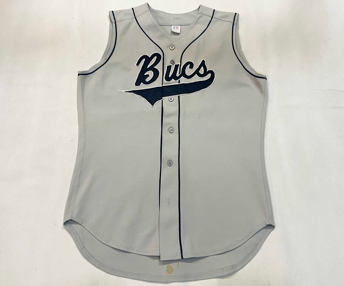 Vintage Russell Athletic Bucs #16 Baseball Vest Jersey L Gray USA