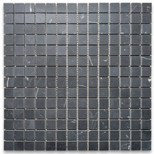 Azulejo de mosaico cuadrado afilado N23XH Nero Marquina mármol negro 3/4x3/4