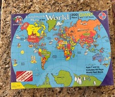 Landmark Map Of The World 200-Piece Giant Puzzle NEW NEVER OPENED STILL SEALED