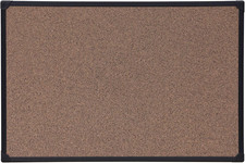 43022 Tech Cork Board, 36 X 24, Cork, Black Plastic Frame
