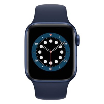 Apple Watch Series 6 40mm Blue Aluminum Case Deep Navy Sport Band  