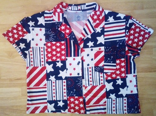 Way to Celebrate! Women's Patchwork 2-Piece Shorty Pajamas XS M L XL 2X 3X - Picture 2 of 8