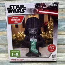 Gemmy 5' Airblown Star Wars Darth Vader with Christmas Stocking Inflatable