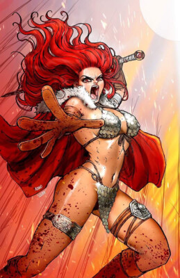 RED SONJA #3 (NATHAN SZERDY/ANNA ZHUO EXCLUSIVE VIRGIN VARIANT)(2023) ~ Dynamite