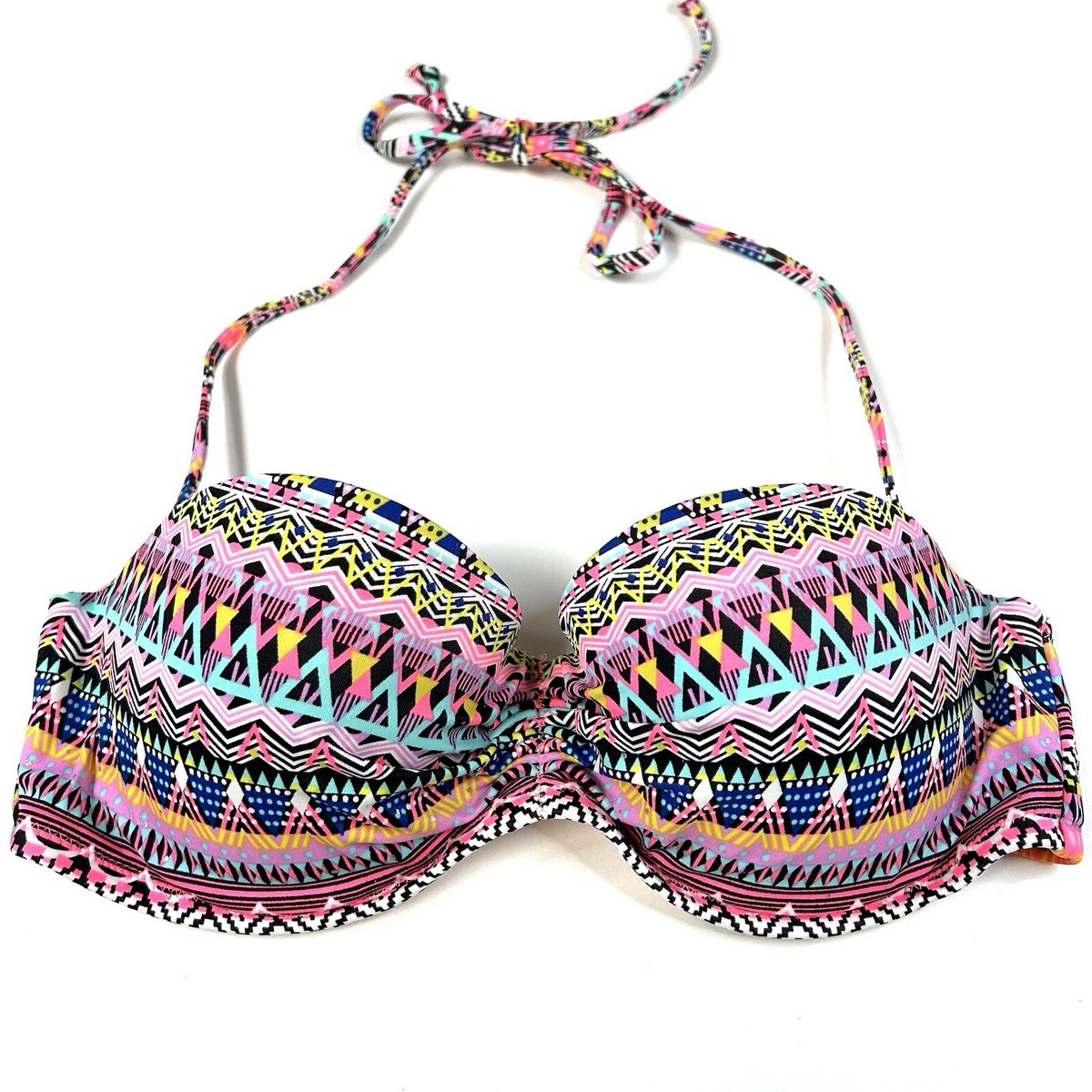 Y2K Victorias Secret 32C Flirt Bandeau Bikini Top Aztec Tribal