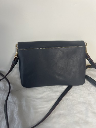 Dooney & Bourke FLORENTINE Fold over Crossbody Bag Slate Gray EUC - Picture 2 of 12