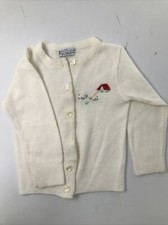 Vintage Pandora Pandorable Girl's Acrylic Button Up Sweater Dog House