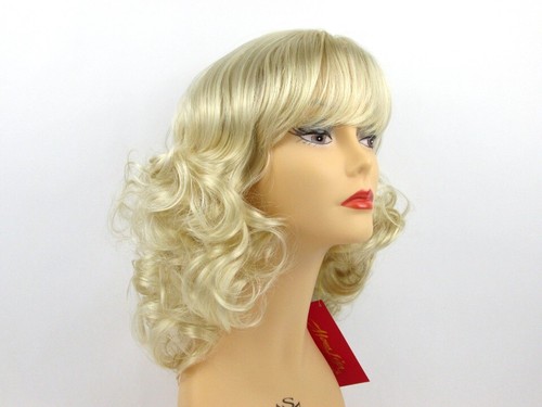 WOMENS LONG MID-LENGTH WAVY LOOSE CURLS CURLY HAIR FLIP UP WIG W/ BANGS JENNA - 第 6/14 張圖片