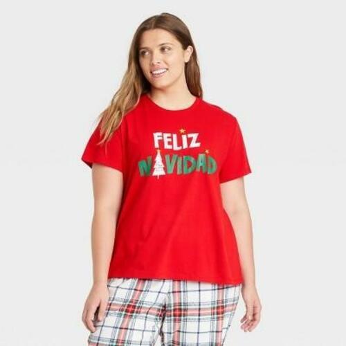 Wholesale Lot of 25 Wondershop Feliz Navidad T-shirt or Pajama Shirt Women's 2X