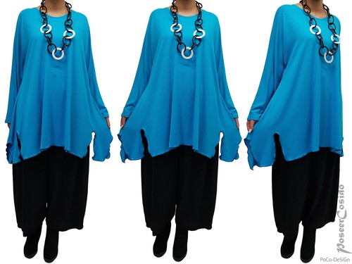PoCo LAGENLOOK Basic Long Shirt Tunika ❶❷ L-XL-XXL-XXXL 44 46 48 50 52 54 56 58 - Bild 48 von 55