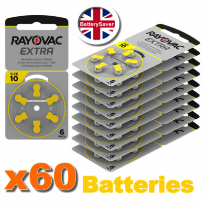 Rayovac Extra Advanced 10 Hörgerätebatterien (60er Pack