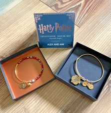 New Alex And Ani Harry Potter Griffindor House Expandable Bangle Set of 2