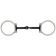 Western Saddle Horse Offset D Snaffle Bit Stainless w/ 5" Sweet Iron Mouth