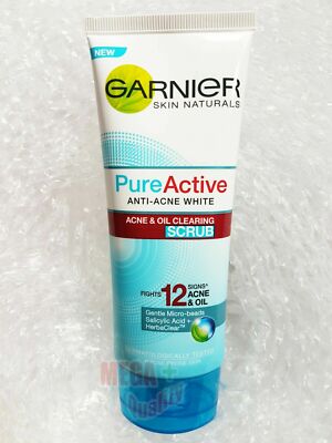 Garnier Skin Naturals Pure Active ANTI-ACNE BRIGHT ACNE OIL CLEARING SCRUB 100ml