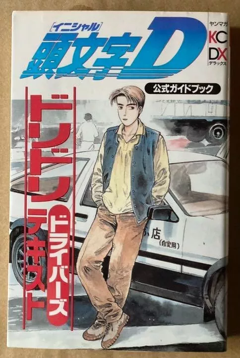 Classic Anime Manga Initial D Main Characters Map Drifting Car Art