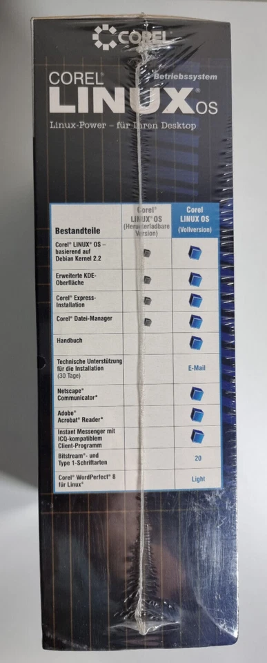 Corel Linux OS Betriebssystem Vollversion 3,5'' Diskette CD ROM BIG BOX Seald - Bild 4 von 4