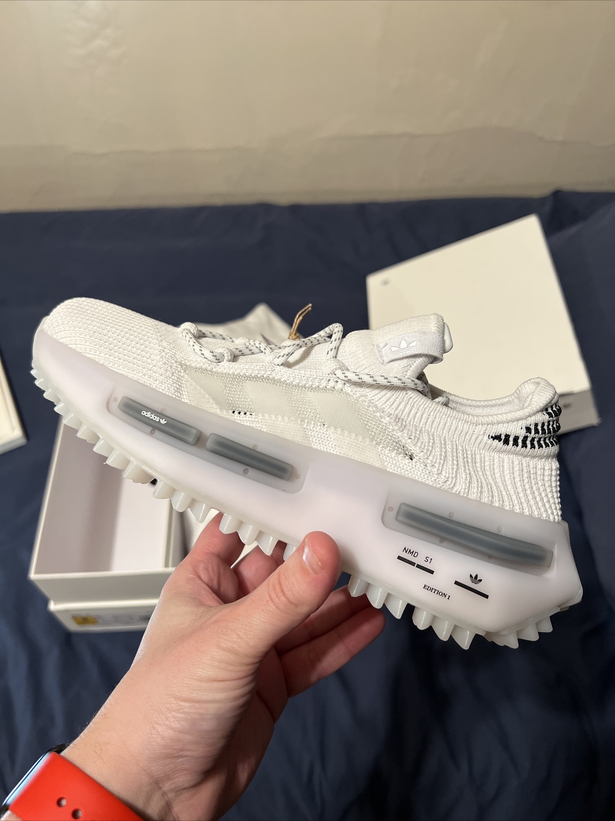 Size 5 - adidas NMD S1 White 2021 for 