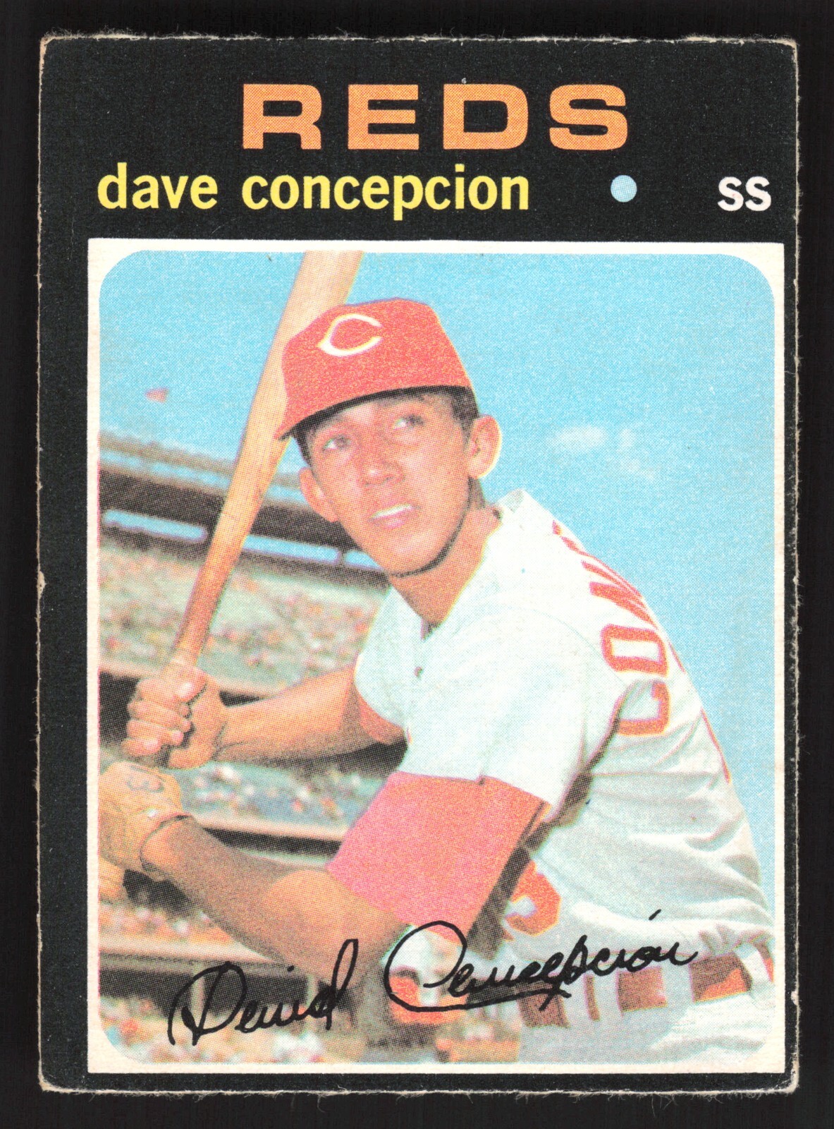 1971 O-Pee-Chee Dave Concepcion Rookie #14 - Cincinnati Reds - RC VG+