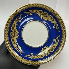 Rosenthal Versace Medusa Blue Porcelain Dinnerware Saucer Only 6 1/4 inch Low