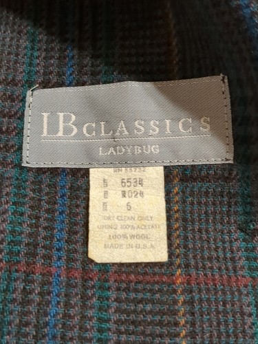 De colección IBclassics Ladybug Mujer 6 Falda Suite Conjunto 2 piezas Tweed Tela Escocesa Lana EE. UU. - Imagen 13 de 18