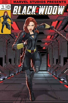 Black Widow Comic Book Cover Poster 24X36 inches