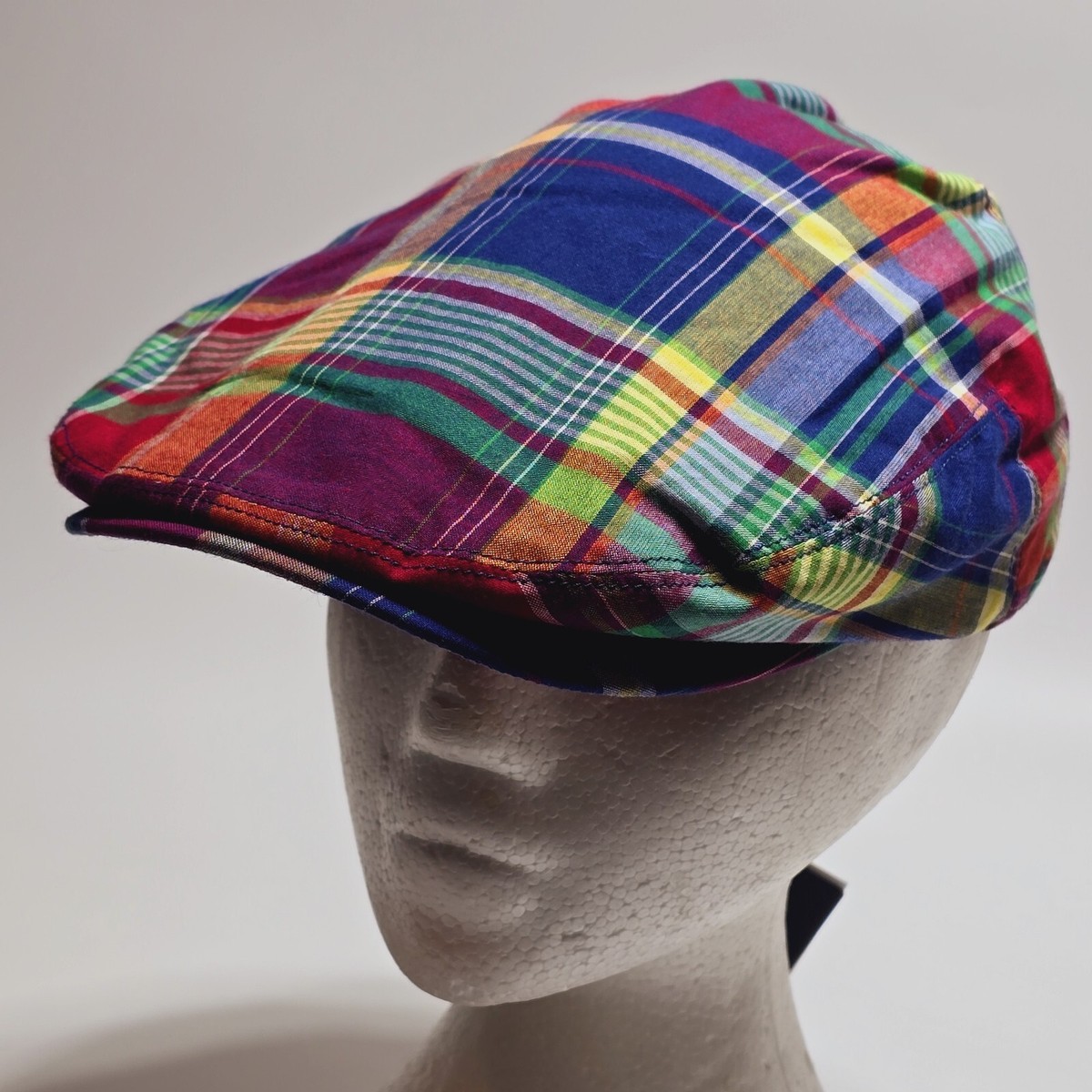 Wool Madras Driving Cap Polo Ralph Lauren Men's Madras Plaid