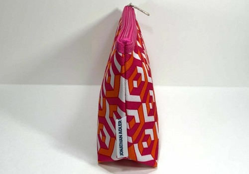 Clinique Cosmetic Makeup Bag by Jonathan Adler (Pink,White & Orange) - Picture 4 of 4