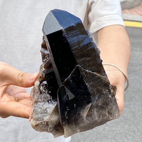 2.93LB Black Crystal Cluster Flower - Rare Natural Mineral Specimen Collectible - 第 9/12 張圖片