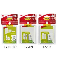 3M Command Strips Picture Hanging Strips Damage Free Small Med Large BRAND NEW