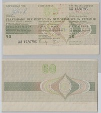 DDR Reisescheck &uuml;ber 50 Mark 17.Dezember 1981 eingel&ouml;st (146664)