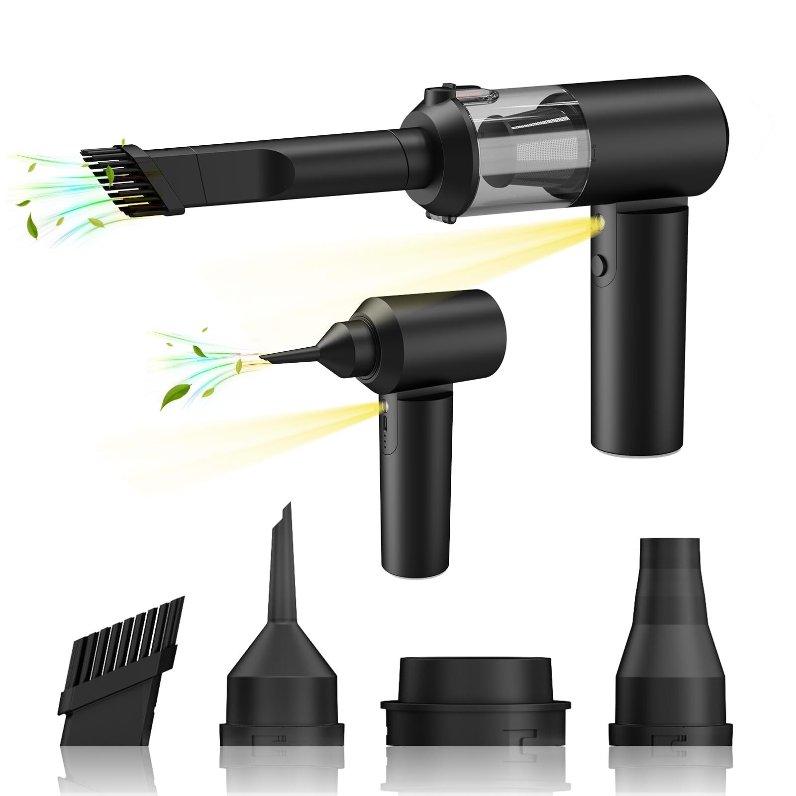 Mini Cordless Vacuum Cleaner for Car, Foldable 14000Pa Handheld Car Vacuum Wi...