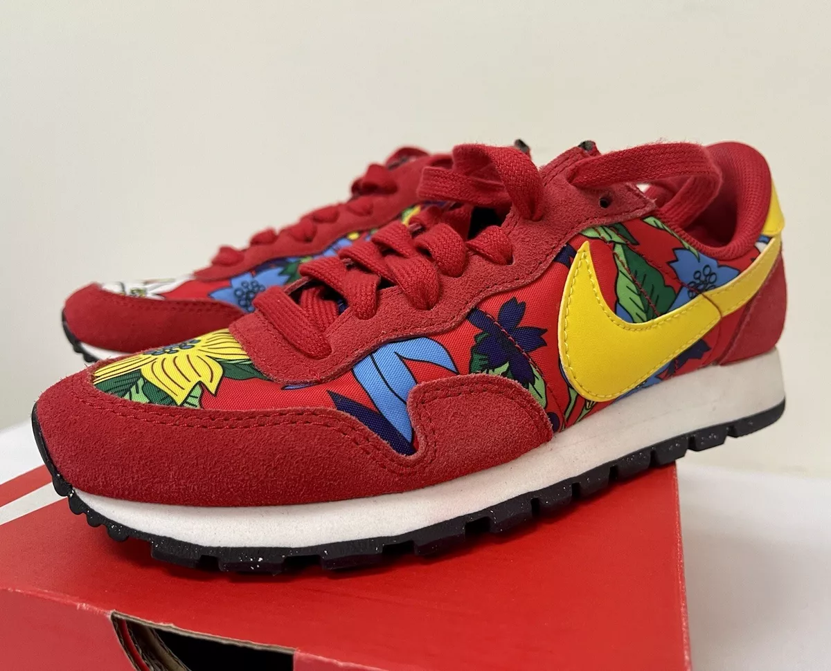 Manual Pulido marcador Nike Air Pegasus 83 Womens 5.5 Aloha Print Red Suede 725079-600 Shoes With  Box | eBay